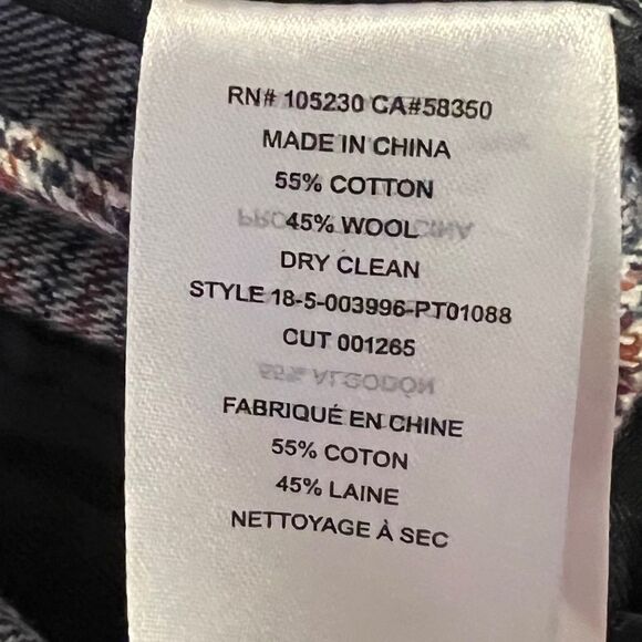 Equipment Women’s Tie Waist Plaid Wool Blend Trousers size 10 ⭐️ - Picture 3 of 5